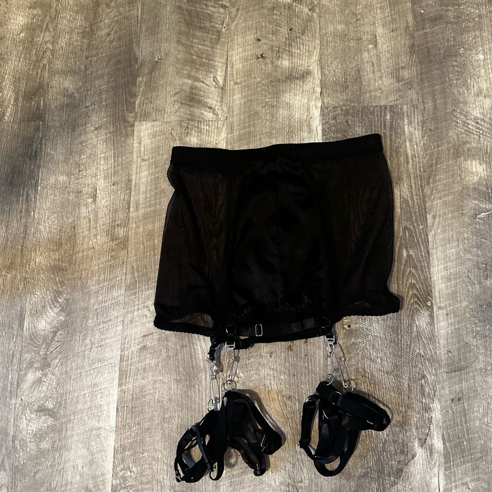 Black Garter Belt with Straps